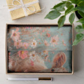 Papier Mousseline Vache Highland mignonne avec Fleurs sauvages pour (Cadeau)