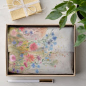 Papier Mousseline Vache Highland mignonne avec Fleurs sauvages pour  (Cadeau)