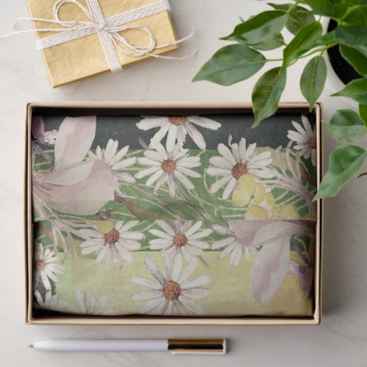 Papier Mousseline Vache Jersey Flower Meadow (Cadeau)