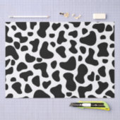 Papier Mousseline Vache noire et blanche Imprimer Anniversaire (Artisanat)
