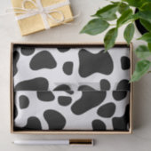 Papier Mousseline Vache noire et blanche Imprimer Anniversaire (Cadeau)