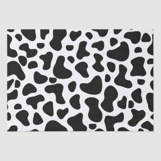 Papier Mousseline Vache noire et blanche Imprimer Anniversaire (Recto)