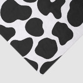 Papier Mousseline Vache noire et blanche Imprimer Ferme rustique (Détail)