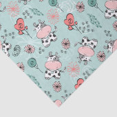 Papier Mousseline Vaches agricoles de campagne mignonnes (Détail)