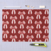 Papier Mousseline Vaches de menthe blanche rouge Noël (Artisanat)