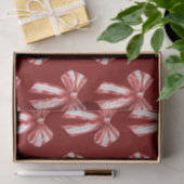 Papier Mousseline Vaches de menthe blanche rouge Noël (Cadeau)