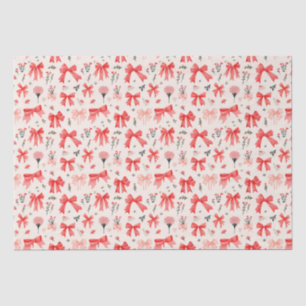 Papier Mousseline Vaches florales - Motif floral et ruban