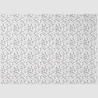 Papier Mousseline Vaches grises et points gris foncé