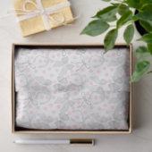 Papier Mousseline Vaches grises et points roses (Cadeau)