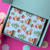 Papier Mousseline Vaches mures Noël Vacances hiver Motif moderne