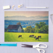 Papier Mousseline Vaches pâturant paisiblement dans un cadre bucoliq (Artisanat)