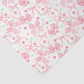 Papier Mousseline Vaches roses avec points roses et verts (Détail)