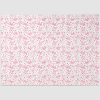 Papier Mousseline Vaches roses et points roses foncés