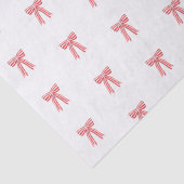 Papier Mousseline Vaches satinées rouges et blanches Bow Sucre de ca (Détail)