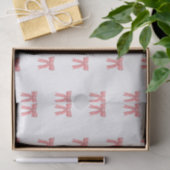 Papier Mousseline Vaches satinées rouges et blanches Bow Sucre de ca (Cadeau)