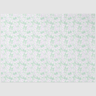 Papier Mousseline Vaches vertes et points pourpres