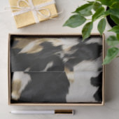 Papier Mousseline Vachette blanche noire (Cadeau)