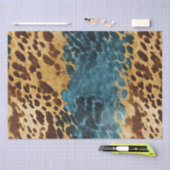 Papier Mousseline Vachette d'or bleu occidental (Artisanat)