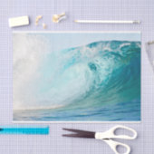 Papier Mousseline Vague bleue de l'océan pacifique cassant le papier (Artisanat)