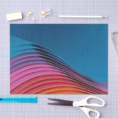 Papier Mousseline Vague colorée (Artisanat)