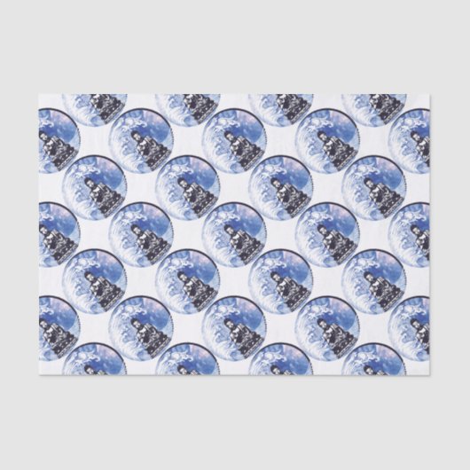 Papier Mousseline Vague d'eau profonde de Bouddha (Recto)