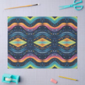 Papier Mousseline vague multicolore (Artisanat)