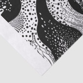 Papier Mousseline Vagues à pointes noir et blanc (Détail)