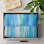 Papier Mousseline Vagues Aqua (Cadeau)