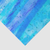 Papier Mousseline Vagues Art numérique bleu et violet Abstrait (Détail)