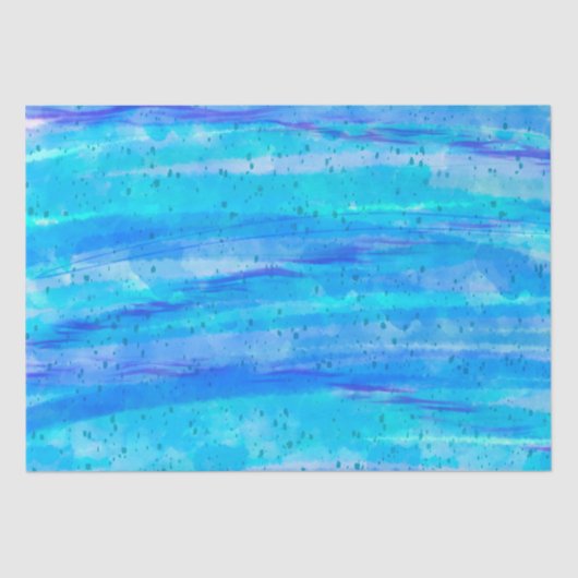 Papier Mousseline Vagues Art numérique bleu et violet Abstrait (Recto)