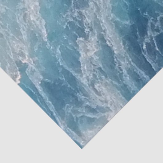 Papier Mousseline Vagues bleu océan (Détail)