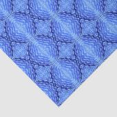 Papier Mousseline Vagues bleues réfléchissantes Moderne Design abstr (Détail)