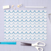 Papier Mousseline Vagues de Doodle en bleu (Artisanat)