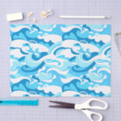 Papier Mousseline vagues de surf Abstraites (Artisanat)