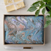 Papier Mousseline Vagues en bleu acrylique pour l'art Abstrait (Cadeau)