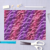 Papier Mousseline vagues encrées - dégradé de roses : (Artisanat)