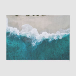 Papier Mousseline Vagues maritimes - Côte des Maldives