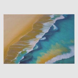 Papier Mousseline Vagues sur une plage de sable
