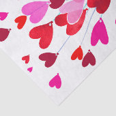 Papier Mousseline Valentin rouge et rose moderne Coeurs Couple Names (Détail)