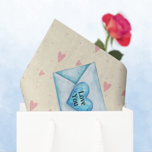 Papier Mousseline Valentine Envelopes and Hearts