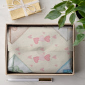 Papier Mousseline Valentine Envelopes and Hearts (Cadeau)