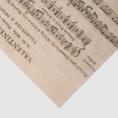 Papier Mousseline Valentine Partition Musique Notes Vintages Découpa (Détail)