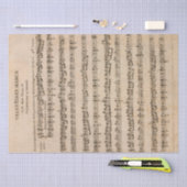 Papier Mousseline Valentine Partition Musique Notes Vintages Découpa (Artisanat)
