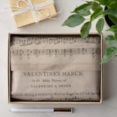 Papier Mousseline Valentine Partition Musique Notes Vintages Découpa (Cadeau)