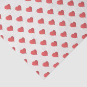 Papier Mousseline Valentine Red Heart Motif (Détail)