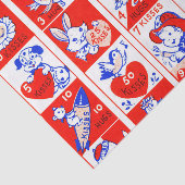 Papier Mousseline Valentine Retro Love Hugs Motif (Détail)