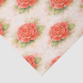 Papier Mousseline Valentine rose (Détail)