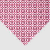 Papier Mousseline Valentine’s Day Red Pink Hearts Stripes Pattern  (Détail)