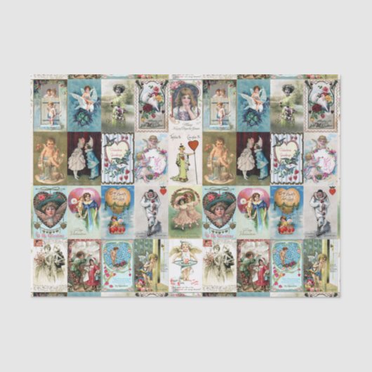 Papier Mousseline Valentine vintage (Recto)