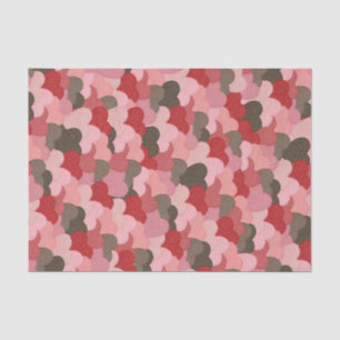 Papier Mousseline Valentines Coeurs Papier Style Camouflage